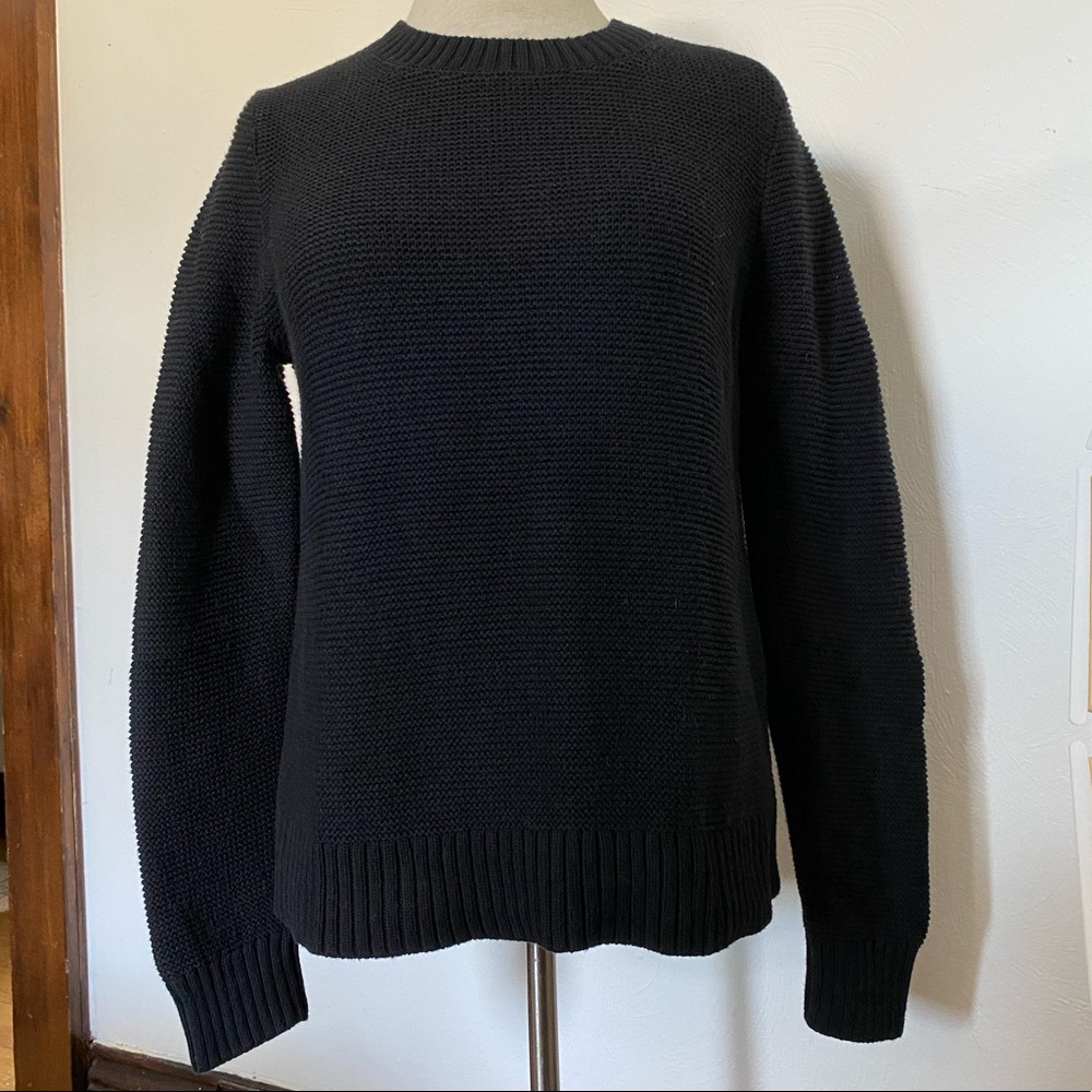 Like-new J Crew crew neck long sleeve black sweater size S